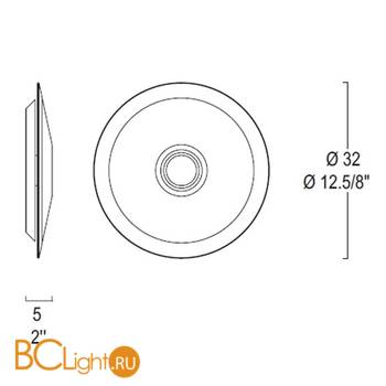 Настенно-потолочный светильник Leucos PLANET PP32 0003727 - Схема
