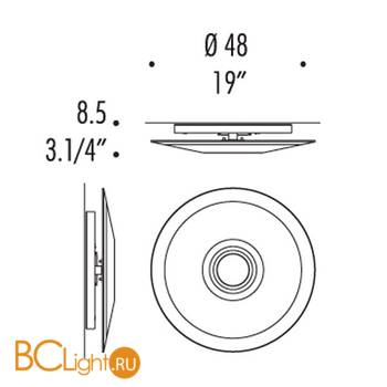 Настенно-потолочный светильник Leucos PLANET PP48 0003749 - Схема