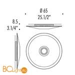 Настенно-потолочный светильник Leucos PLANET PP65 0003754 - Схема