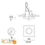 Встраиваемый спот (точечный светильник) Leucos QUASAR F 0002250 - Схема