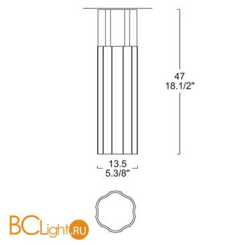 Потолочный светильник Leucos REED 135 PL 0002273 - Схема