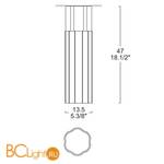 Потолочный светильник Leucos REED 135 PL 0002273 - Схема