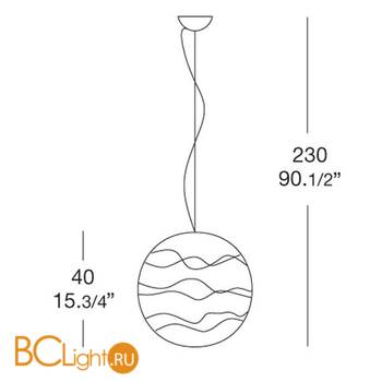 Подвесной светильник Leucos SIBILLA S 40 0000145 - Схема