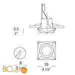 Встраиваемый спот (точечный светильник) Leucos Sideral F 0002252 - Схема