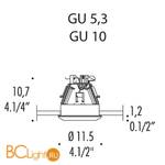 Встраиваемый спот (точечный светильник) Leucos Sith 0002961 - Схема