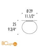 Потолочный светильник Leucos SPHERA PL29 0003043 - Схема