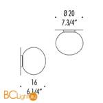 Настенно-потолочный светильник Leucos SPHERA PP20 0003768 - Схема