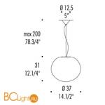 Подвесной светильник Leucos SPHERA S37 0003243 - Схема