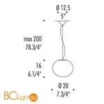 Подвесной светильник Leucos SPHERA S20 0003237 - Схема