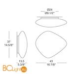 Настенно-потолочный светильник Leucos Stone P 0002684 - Схема