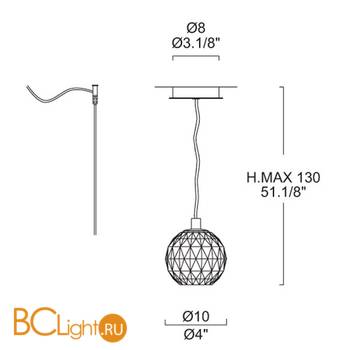 Подвесной светильник Leucos Sunlight 1 0002657 - Схема