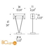 Напольный светильник VITTORIA T1/C 0004044 - Схема