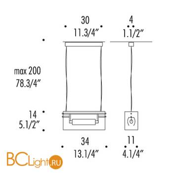 Подвесной светильник Leucos VITTORIA S2/C 0003248 - Схема