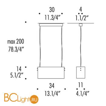 Подвесной светильник Leucos VITTORIA S2 0003250 - Схема