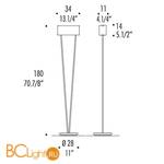 Торшер Leucos VITTORIA TR1 R7S 0004104 - Схема