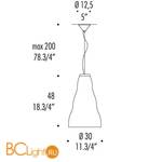 Подвесной светильник Leucos VIVIA S 0003258 - Схема