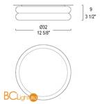 Настенно-потолочный светильник Leucos WIMPY PP 32 0003794 - Схема