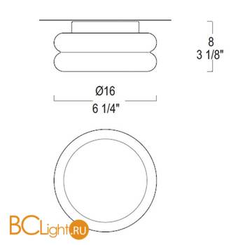 Потолочный светильник Leucos Wimpy P-PL 16 0003797 - Схема