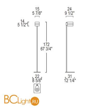 Торшер Leucos Wood 0308361363602 - Схема