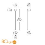 Торшер Leucos Wood 0308361363602 - Схема