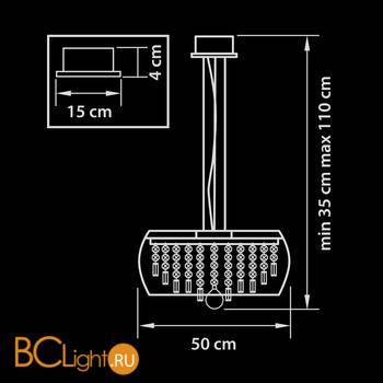 Подвесной светильник Lightstar Acquario 753084 - Схема