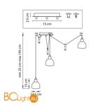 Подвесная люстра Lightstar Acrobata 761057 - Схема