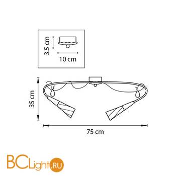 Потолочная люстра Lightstar Aereo 711061 - Схема