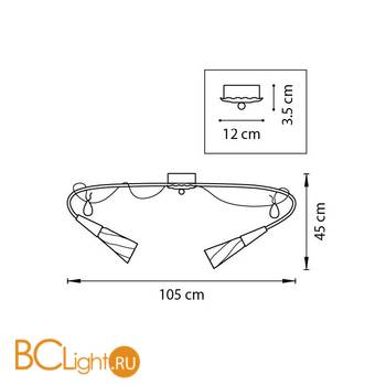 Потолочная люстра Lightstar Aereo 711121 - Схема