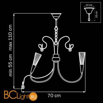 Люстра Lightstar Aereo 711097 - Схема