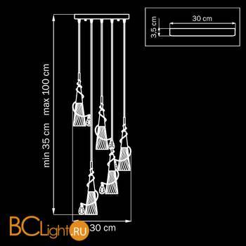 Подвесной светильник Lightstar Aereo 711054 - Схема