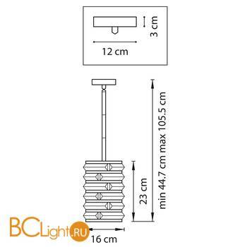 Подвесной светильник Lightstar Amerigo 746018 - Схема