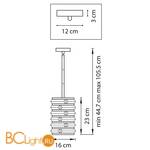 Подвесной светильник Lightstar Amerigo 746018 - Схема