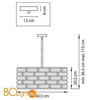 Подвесной светильник Lightstar Amerigo 746068 - Схема
