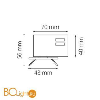 Трековое крепление с 3-фазным адаптером к 05102x/05103x СЕРЫЙ Lightstar Asta 594029 - Схема
