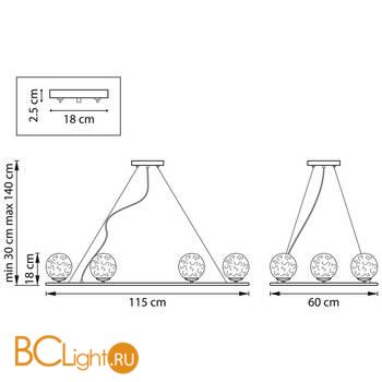 Люстра Lightstar Bari 815267 - Схема