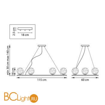 Люстра Lightstar Bari 815263 - Схема