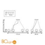 Люстра Lightstar Bari 815263 - Схема