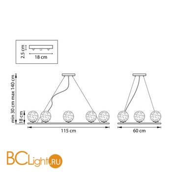 Люстра Lightstar Bari 815283 - Схема
