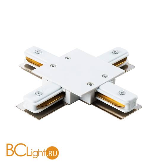 Коннектор Х-образный для однофазного шинопровода Lightstar Barra 501146 белый