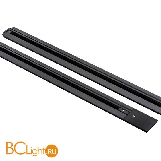 Шинопровод встраиваемый однофазный Lightstar Barra 501028 2м черный с токоподводом и заглушкой