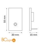 Заглушка концевая трековая однофазная Barra Lightstar PRO 505167 - Схема