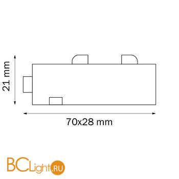 Соединитель трековый прямой однофазный Lightstar PRO Barra 505107 - Схема