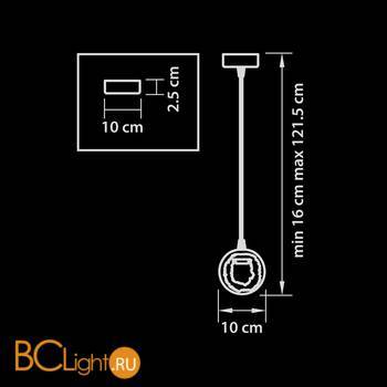 Подвесной светильник Lightstar Belle arti Piccolo white 104616 - Схема