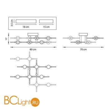 Люстра Lightstar Bergamo 745147 - Схема