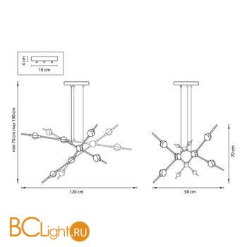 Люстра Lightstar Bergamo 745247 - Схема