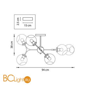 Подвесная люстра Lightstar Beta 785066 - Схема