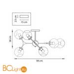 Подвесная люстра Lightstar Beta 785066 - Схема