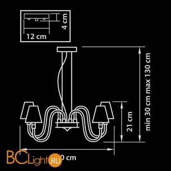 Люстра Lightstar Bianco 760106 - Схема
