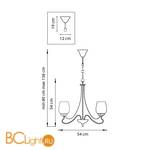 Люстра Lightstar Bolla 734057 - Схема
