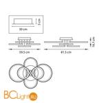 Настенно-потолочный светильник Lightstar Breve 749064 4000K 4400Lm - Схема